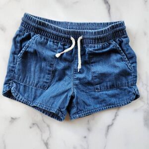 Okie dokie girls 3t pull on blue shorts lightweight comfortable 100% cotton